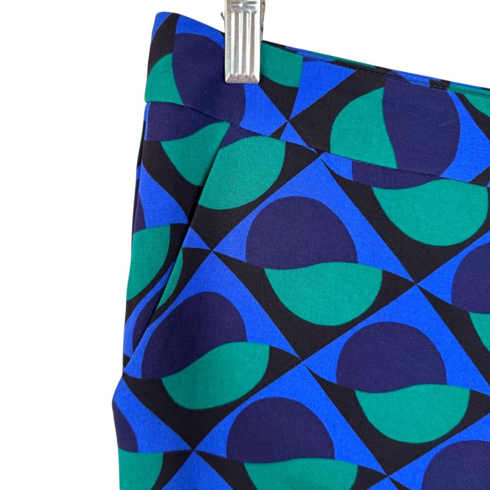 Marc Jacobs Blue and Teal patterned dress pants Size 8 - Picture 9 of 15